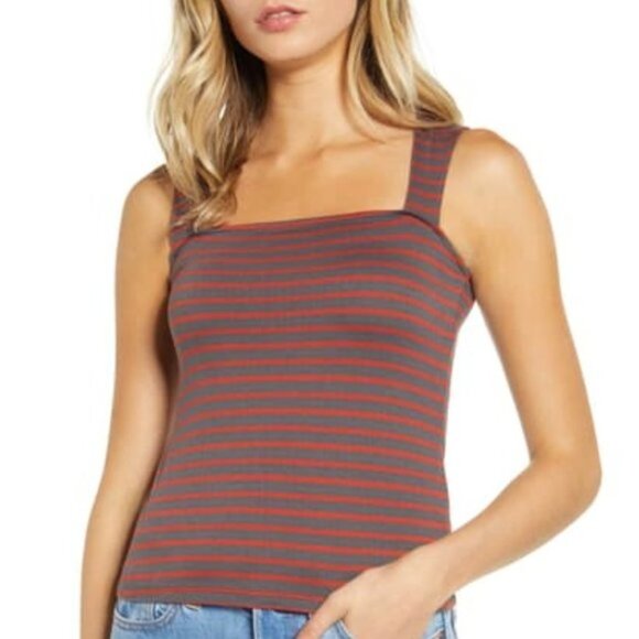 ARTICLES OF SOCIETY | Square Neck Striped Tank Top - Picture 1 of 6